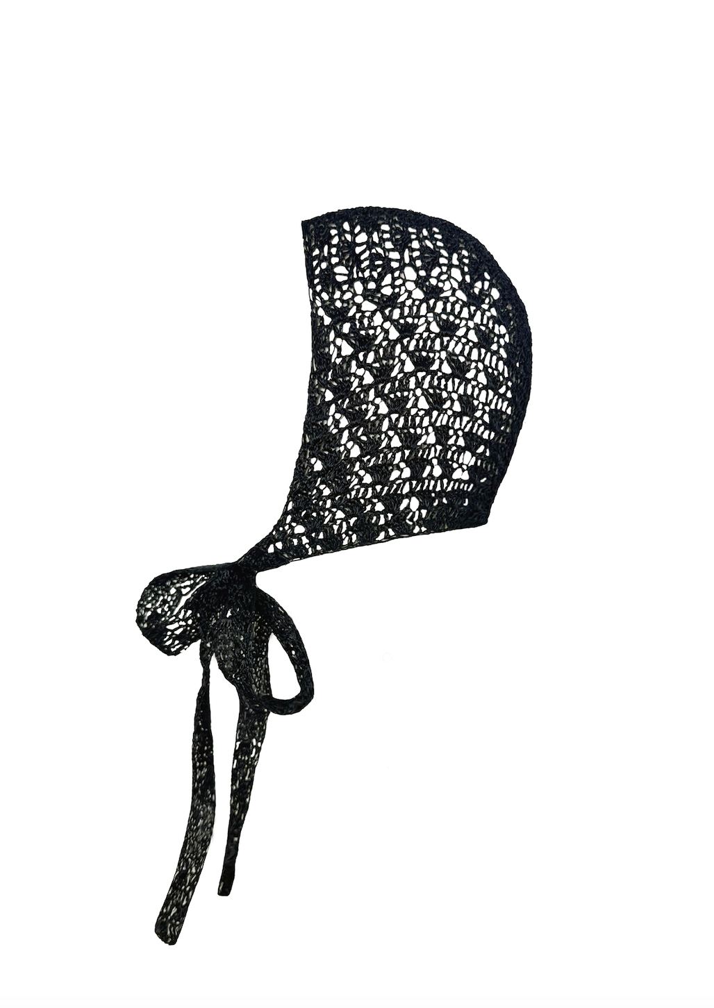 Fitted lace crochet bonnet