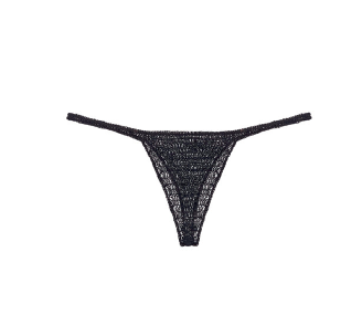 Handmade crochet metallic thong