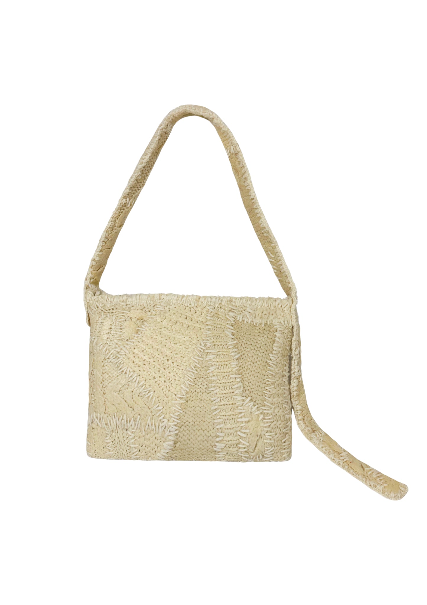 Upcycled knitted shoulder bag