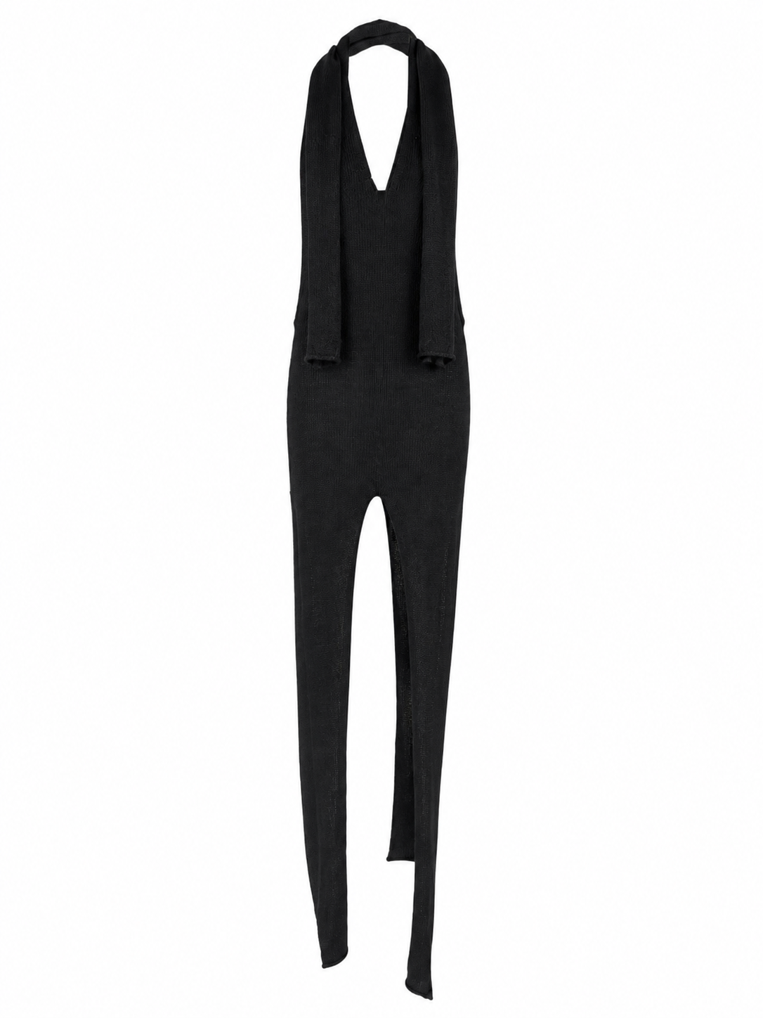 Asymmetrical Tussah Silk Knit Dress