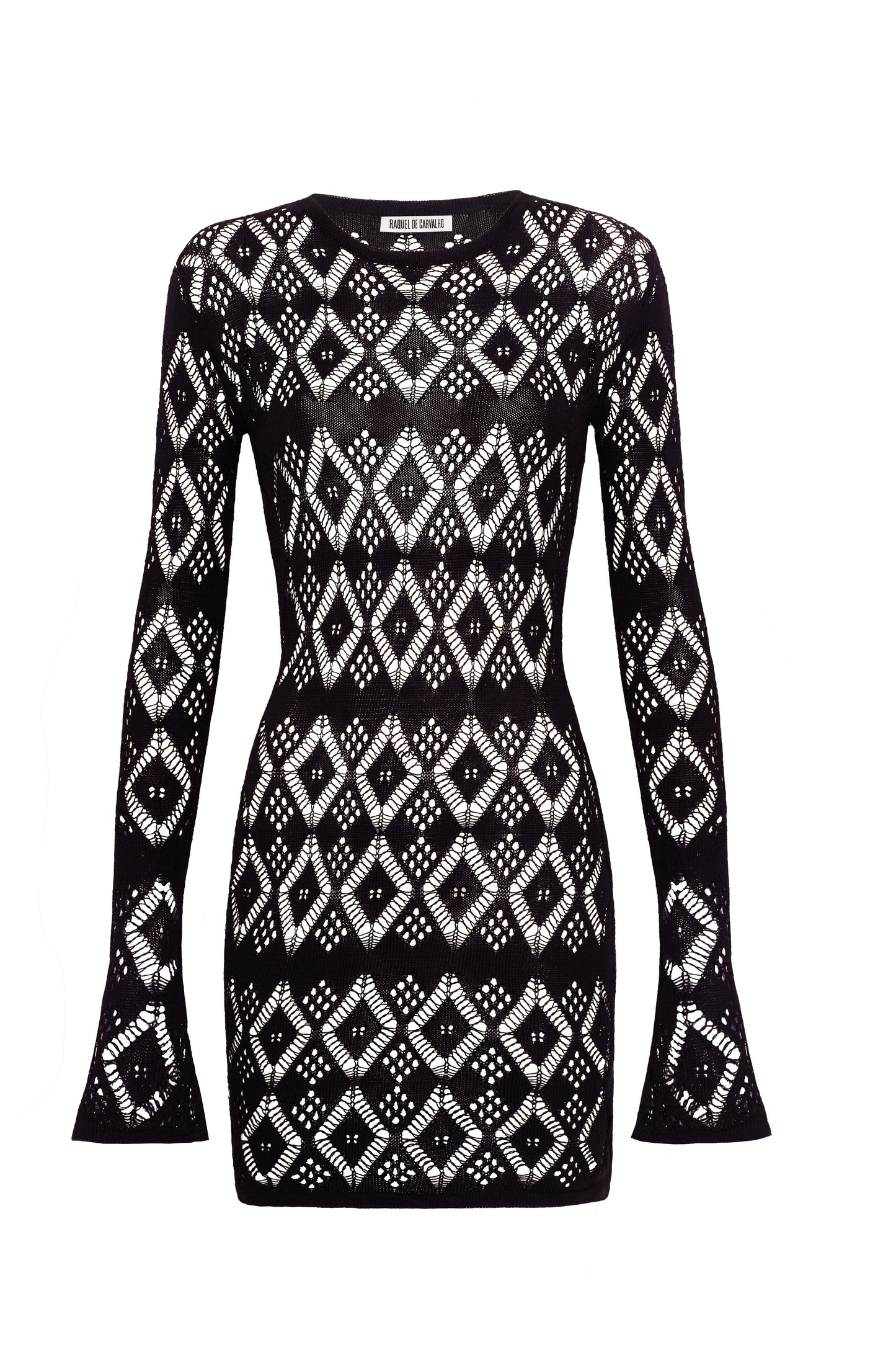 Diamond knit mini dress
