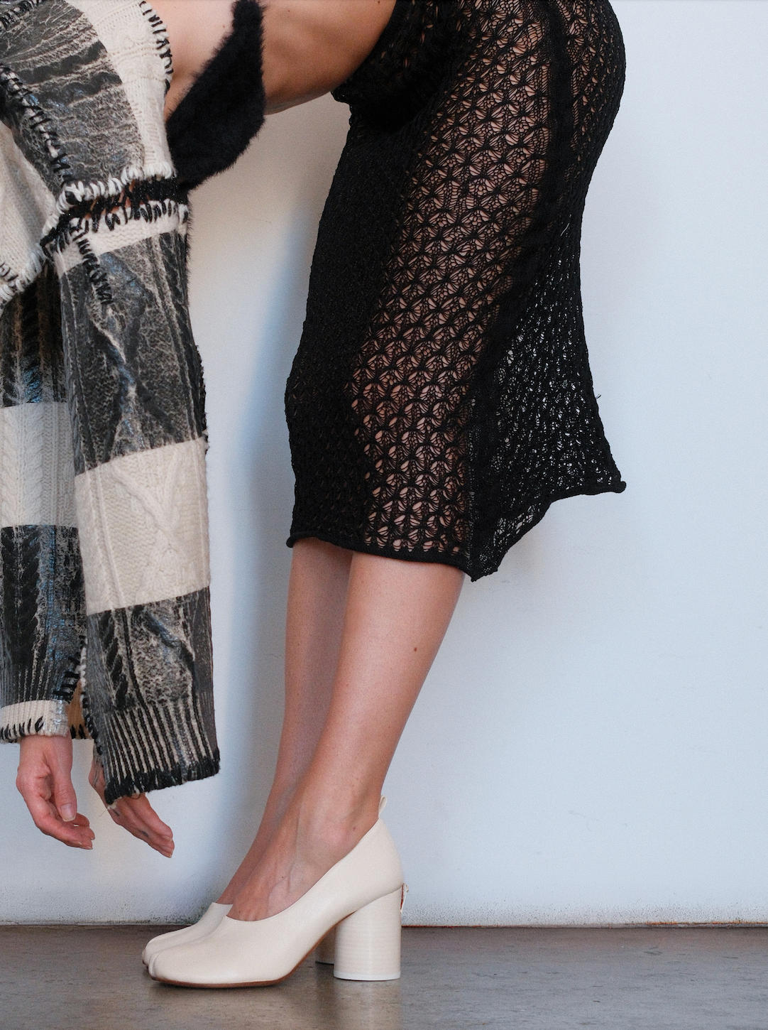 Lace knitted skirt
