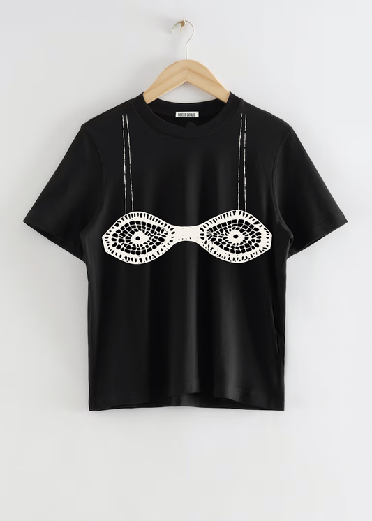 Crochet-print organic cotton T-shirt