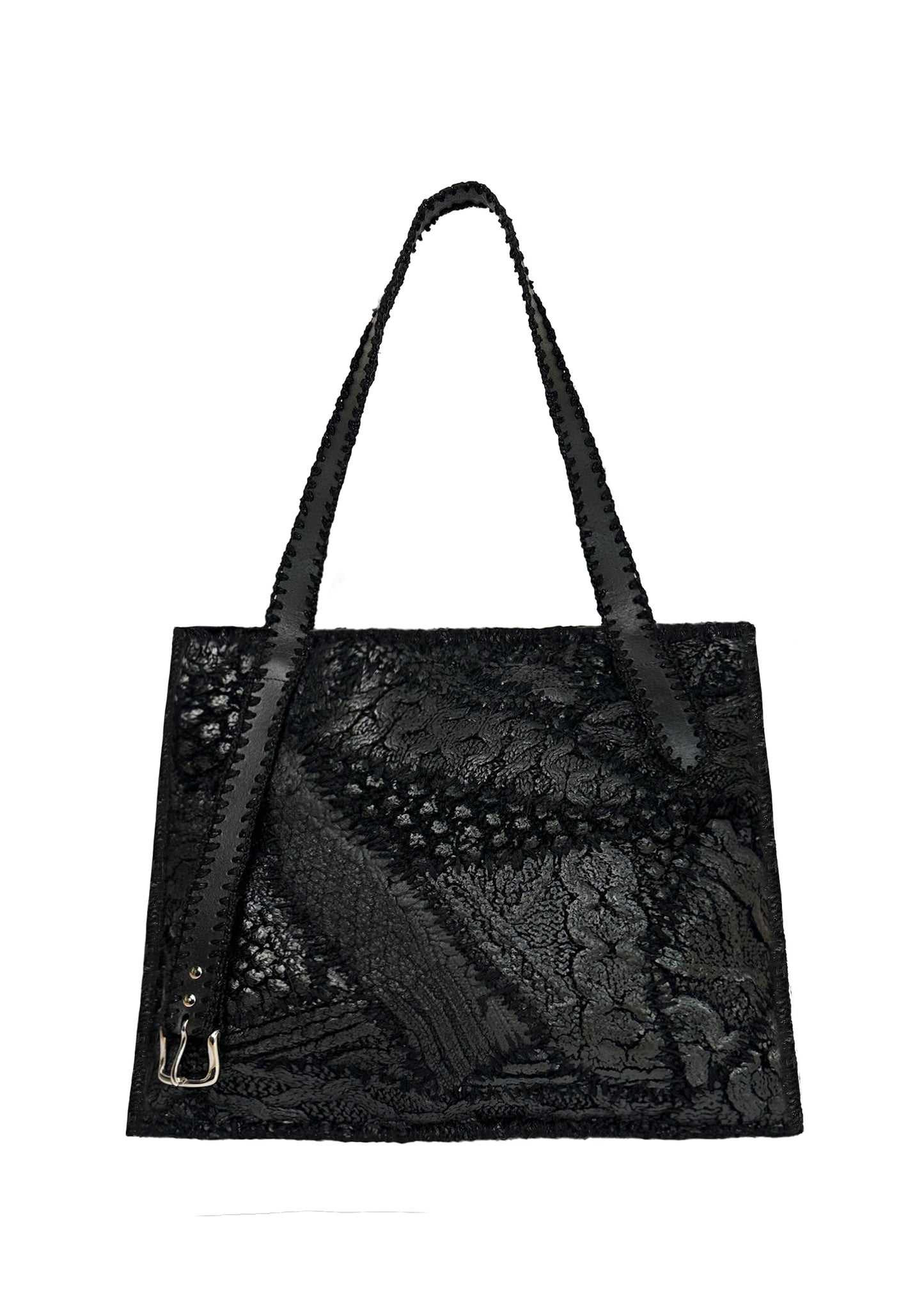 Upcycled knit tote bag